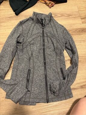 Lululemon Define Jacket Heathered Black Grey Size 6